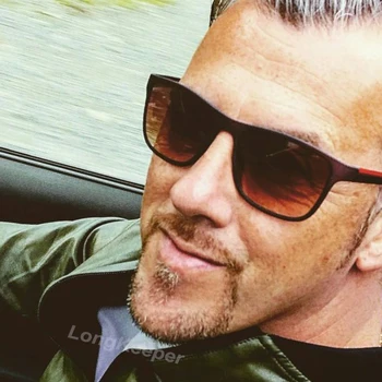 

LongKeeper Fashion Sunglasses Men Square Glasses Brand Classic Women Coating Points Black Frame Sun Glasses UV400 LK8084