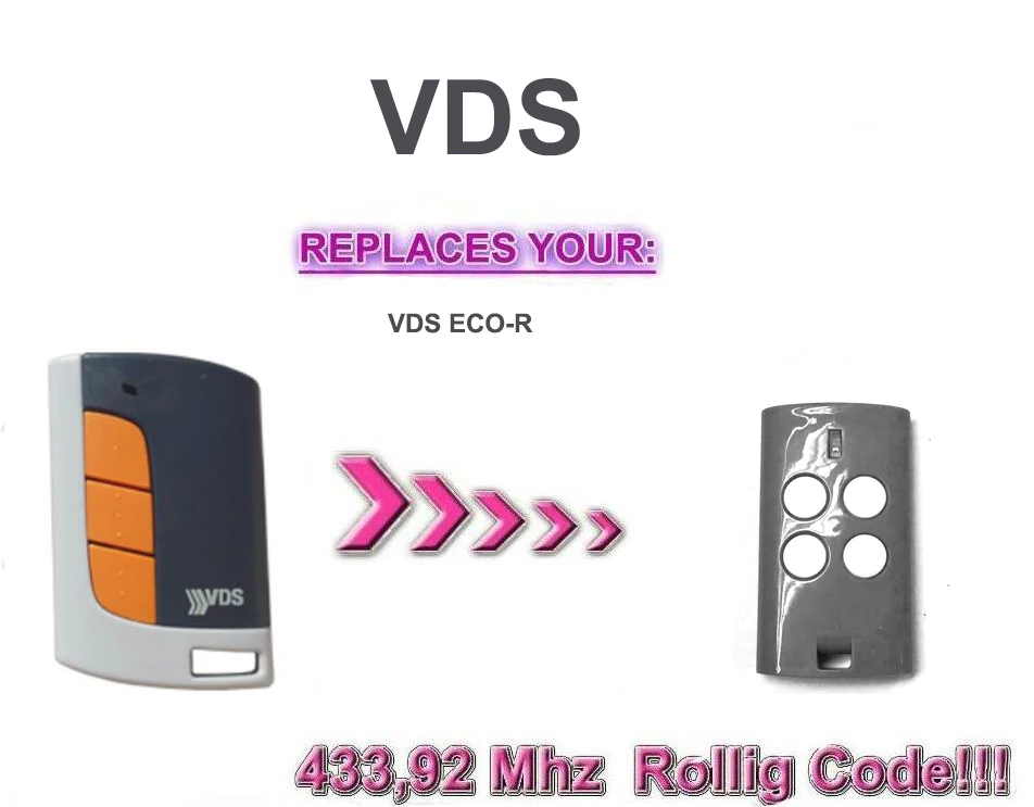 

VDS ECO-R handsender duplicator VDS rolling code keyfob remote control