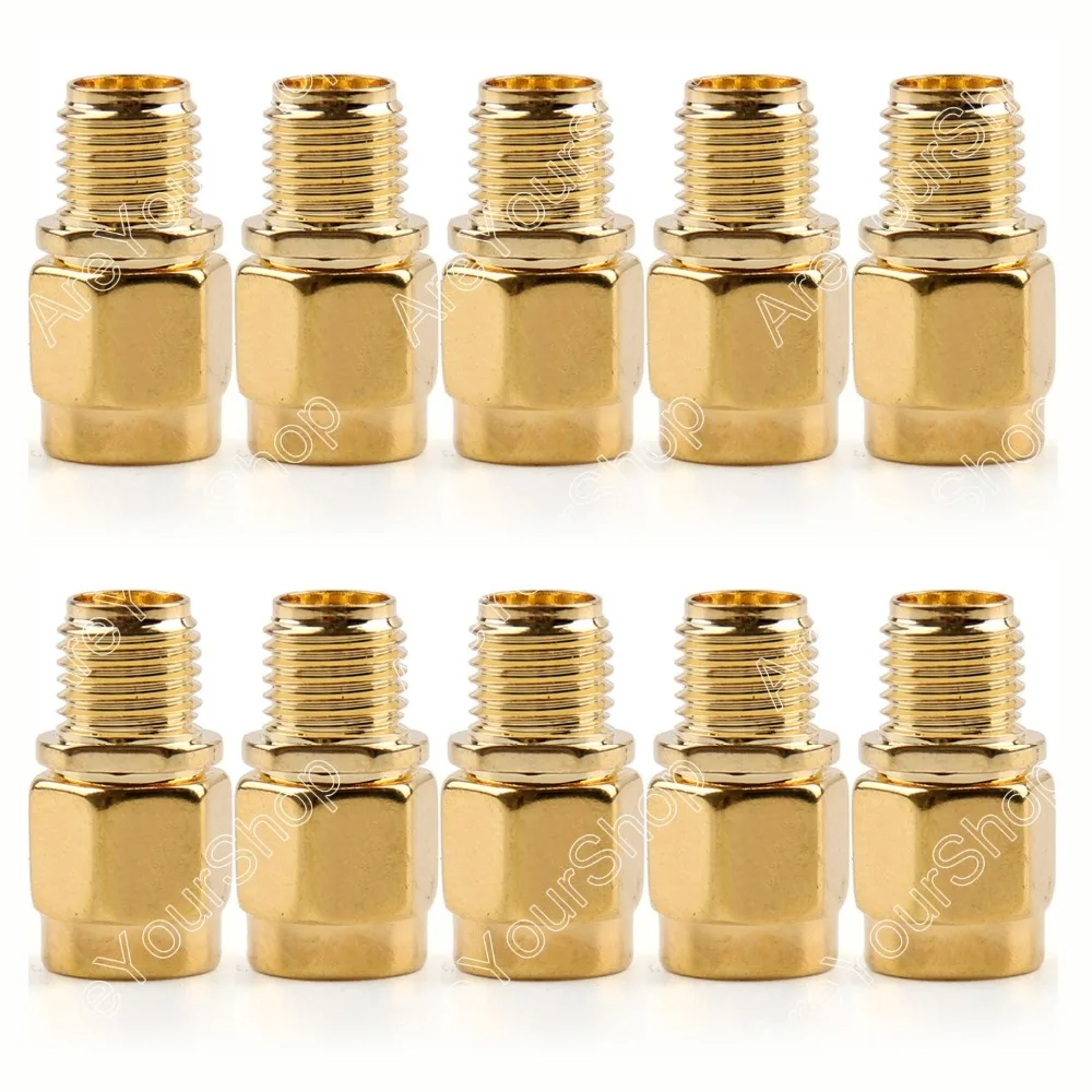 Sale 10 PCS Mini Jack Plug High Quality Adapter RP-SMA Male Jack To SMA Female Jack Connector Straight M/F PTFE sale 10pcs adapter rp sma female plug to rp sma female connector straight reticulated high quality minijack plug wire connector