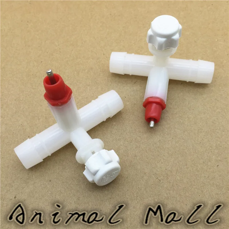 

20 pcs Chicken Tee 14.5mm Waterer Quail feeders Chicken drinking fountain Poultry drinking Tool