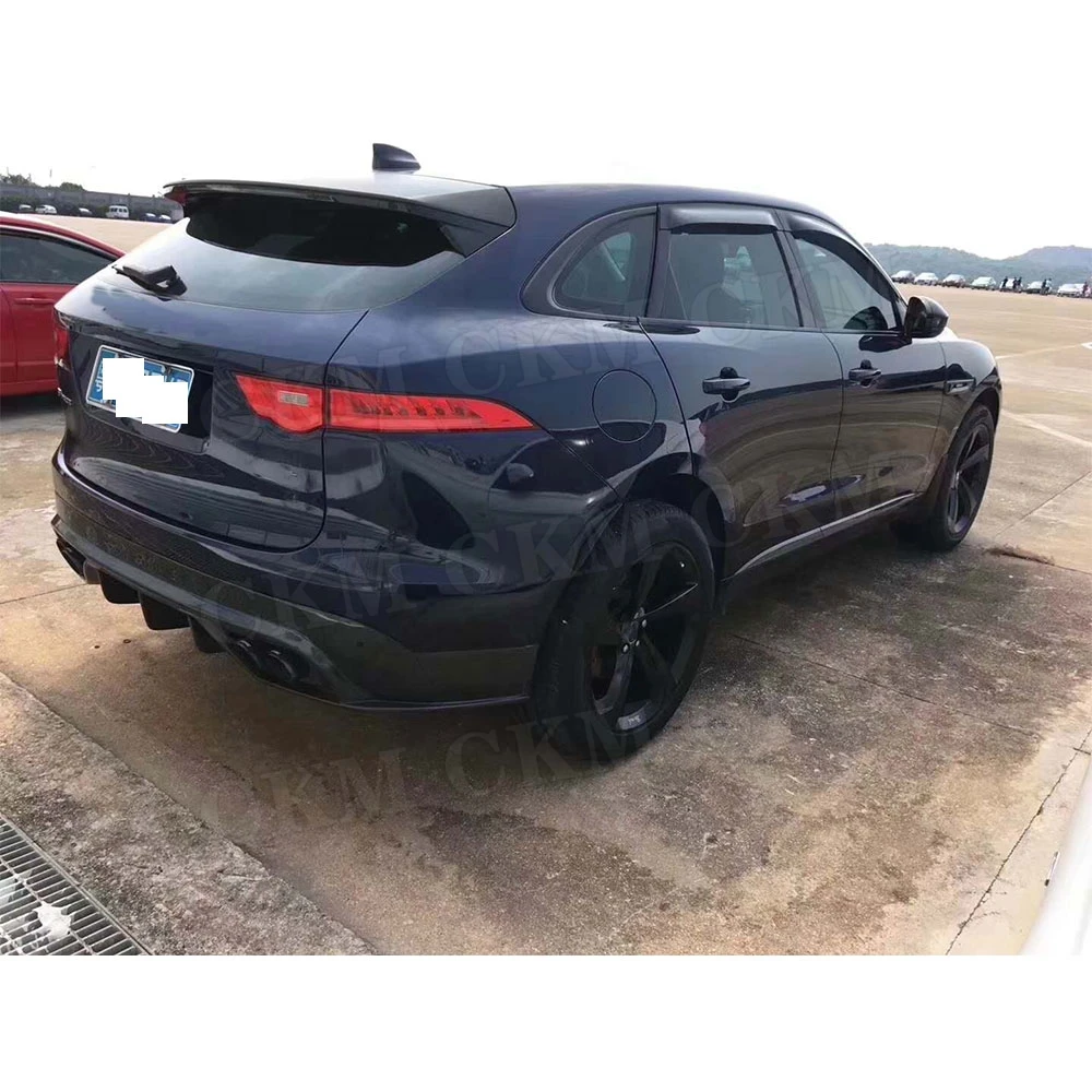 Задний спойлер из углеродного волокна с выхлопным глушителем для Jaguar F-PACE- задний бампер Защита