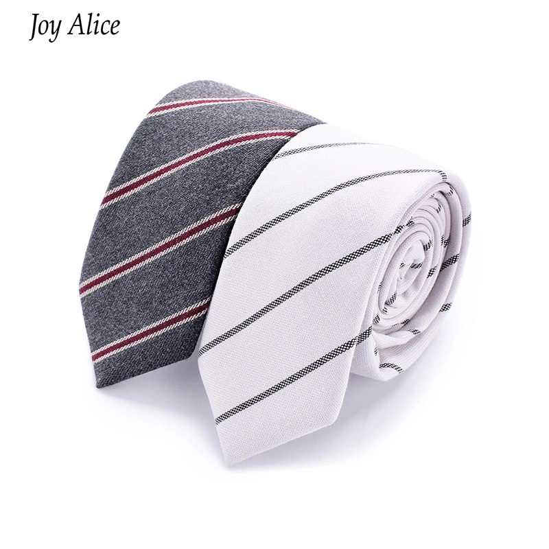 

2018 new Fashion slim Cotton tie 6 cm necktie narrow gravata Striped Skinny Ties Men business Designer Cravat drop shipping