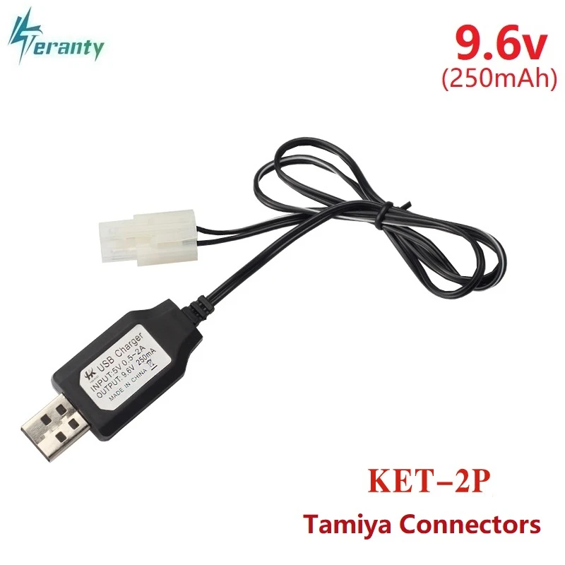 

9.6V 250mAh Tamiya Connectors USB Battery Charger Units For NiCd NiMH battery pack charger For RC toy car tank boat 9.6v Charger