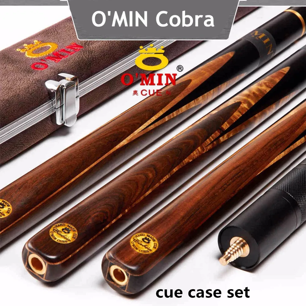 O'MIN Snooker Cue,Model Cobra, High Level, Cue Tip 9.8mm, Length 145cm