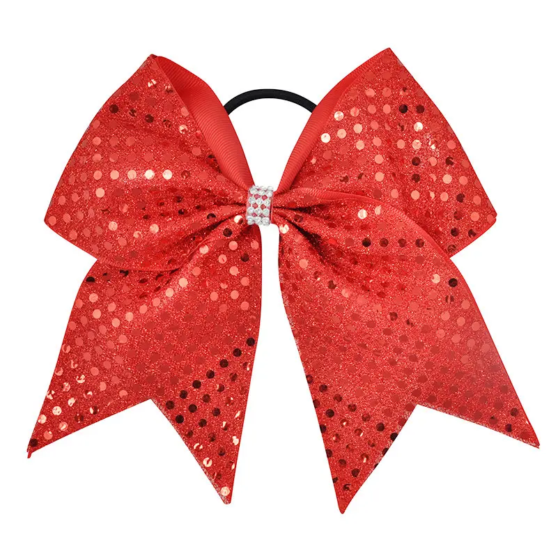 7 بوصة الترتر الشريط يهتف القوس الفتيات Bowknot الشعر العلاقات امرأة مرونة هيرباند التشجيع فيونكات شعر حبل اللثة الاطفال Scrunchies