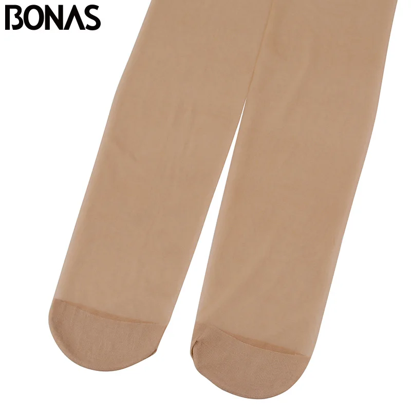 BONAS 15D черные нейлоновые колготки женские весенние сексуальные дышащие модные