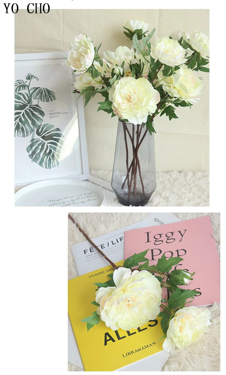 Chinese national flower peonies  simulation big peony flowers for home, living room, bedroom, party,wedding,hotel,shopwindow  decoration arranging flower accessories for christmas new year Halloween Thanksgiving Anniversari (3)