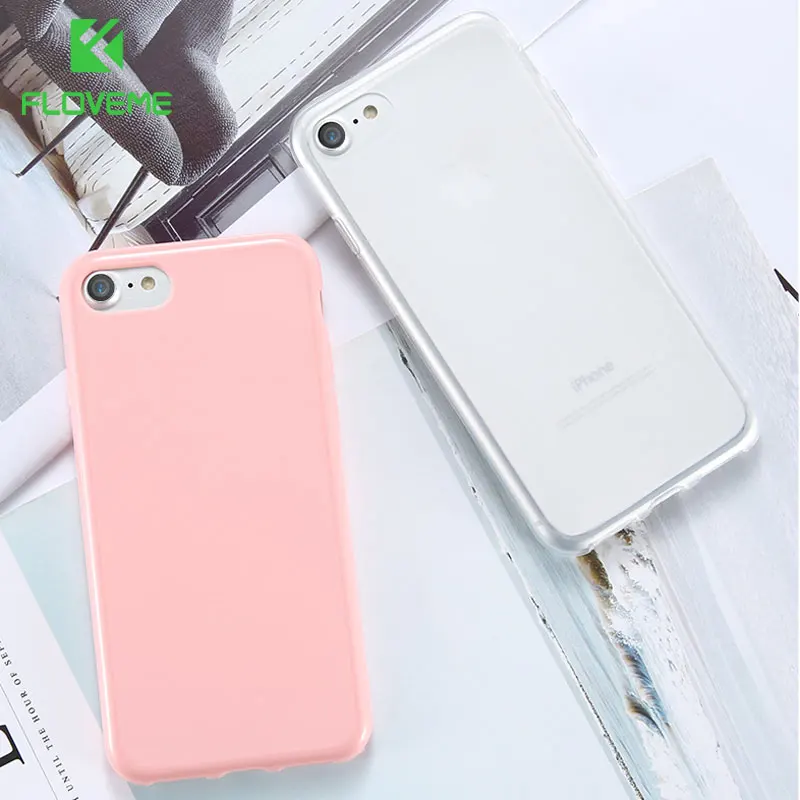 

FLOVEME Silicon Case For iPhone 7 8 6 6S Plus Luxury Soft TPU Phone Cases For iPhone X XR iPhone XS MAX Case 5 5S SE Cover Funda