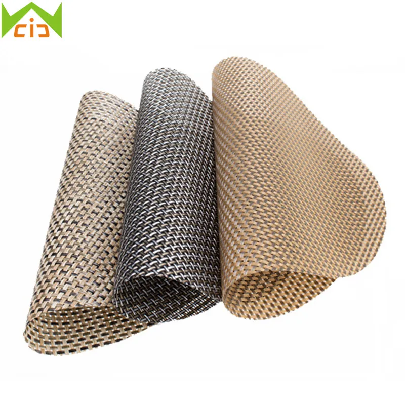 WCIC PVC Table Mats for Dining Table Round Drink Coasters Kitchen Table Mat Decorative Place Mat Bowl Pads Insulation Placemats