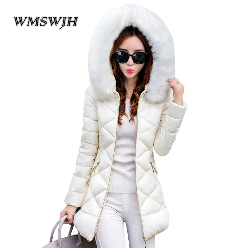 BYWX Men Outerwear Quilted Slim Thick Faux Fur Hooded Warm Down Jacket