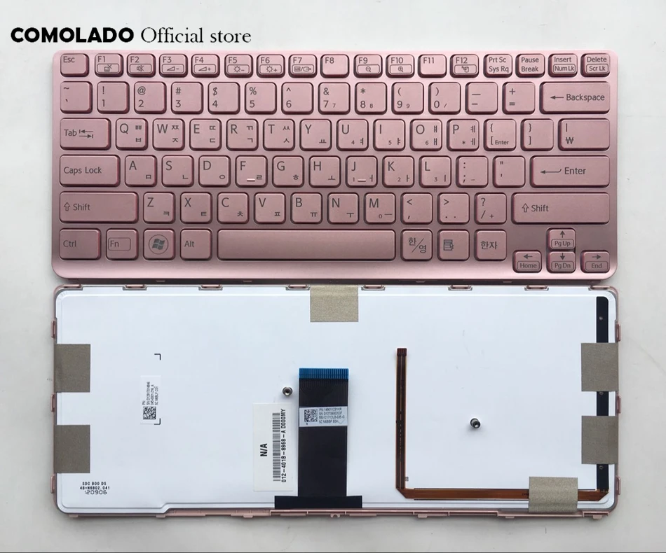 KR Корейская клавиатура с подсветкой для Sony VAIO SVE 14 SVE14 SVS14 SVE14A розовая
