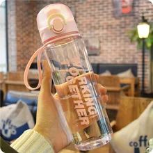 Бутылка для воды с фильтром прыгающая крышка спортивные Пластик Герметичный Термос студент переносной чайник прозрачный Кофе бутылка для воды и чая
