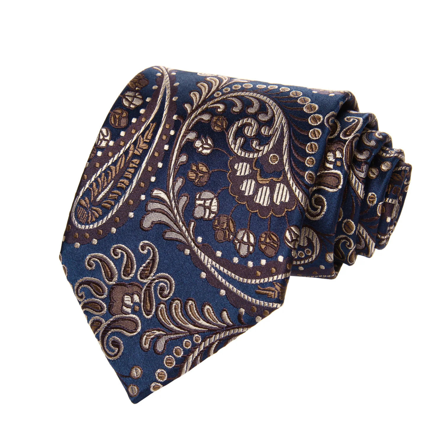  Party Wedding Classic Pocket Square Tie TZP11V8 Navy Blue Paisley 3.4