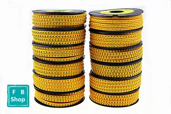 

12rolls/lot EC-0/EC-1/EC-2/EC-3 Yellow Cable Markers Letter 0 to 9 + - Cable Wire Markers