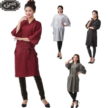 1 шт. Профессиональные парикмахерские кимоно красота спа платье креп халат волосы накидки для стилистов салон халат парикмахера ткань