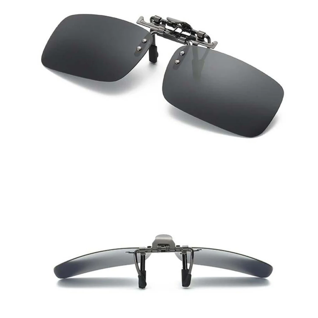  Polarized Clip On Flip Up UV400 Lens Driving Myopia Sunglasses