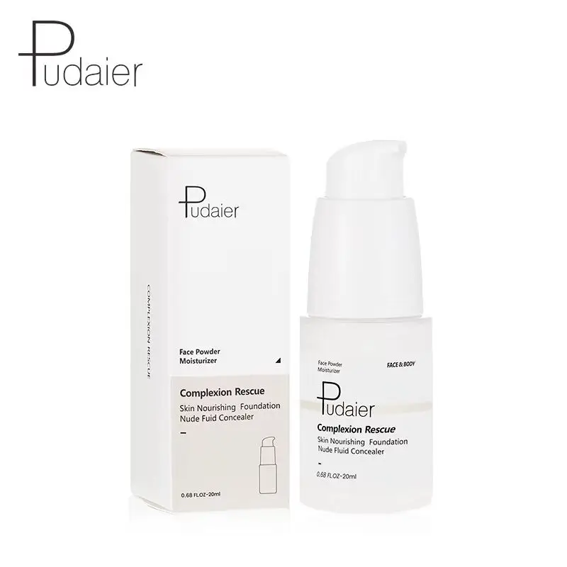 

PUDAIER 25ml Color Temperature Changing Liquid Foundation Soft Nourishing Nude Fluid Concealer Full Cover PF 15 Base Face Makeup