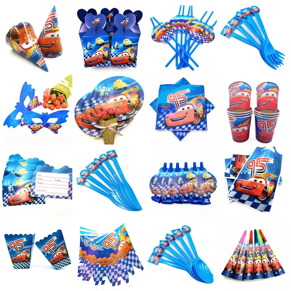

Lightning McQueen Cars Theme Party Supplies Set Theme Kid Birthday Party DecorationFamily Party Baby Shower Supplies