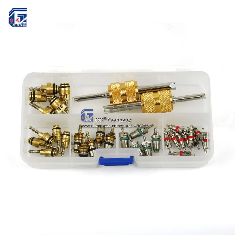 

Valve Core with 2 Way Remover Tool Kits Set for Regal, Beverly, Volkswagen, Toyota, Honda, Elantra, R134a R12