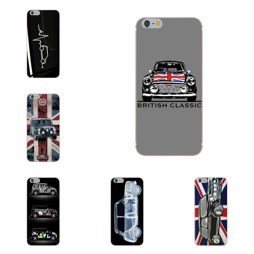 Oedmeb мягкий чехол для телефона Apple iPhone 4 4S 5 5C 5S SE 6 6S 7 8 Plus X для Mini Cooper style