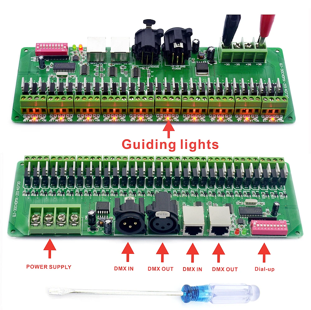  DMX Decoder 30 Kanäle RGB LED Streifen Lichter Fahrer DMX 512 Keine Kunststoff Box Controller DC 9 