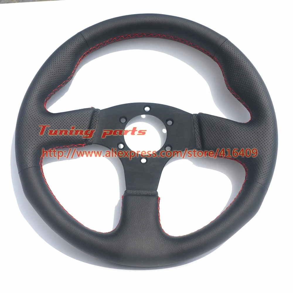 330mm leather steering wheel flat (3)