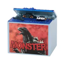 Godzilla Cute Cartoon Movie Musical Monster Moving Electronic Coin Money Piggy Bank Box