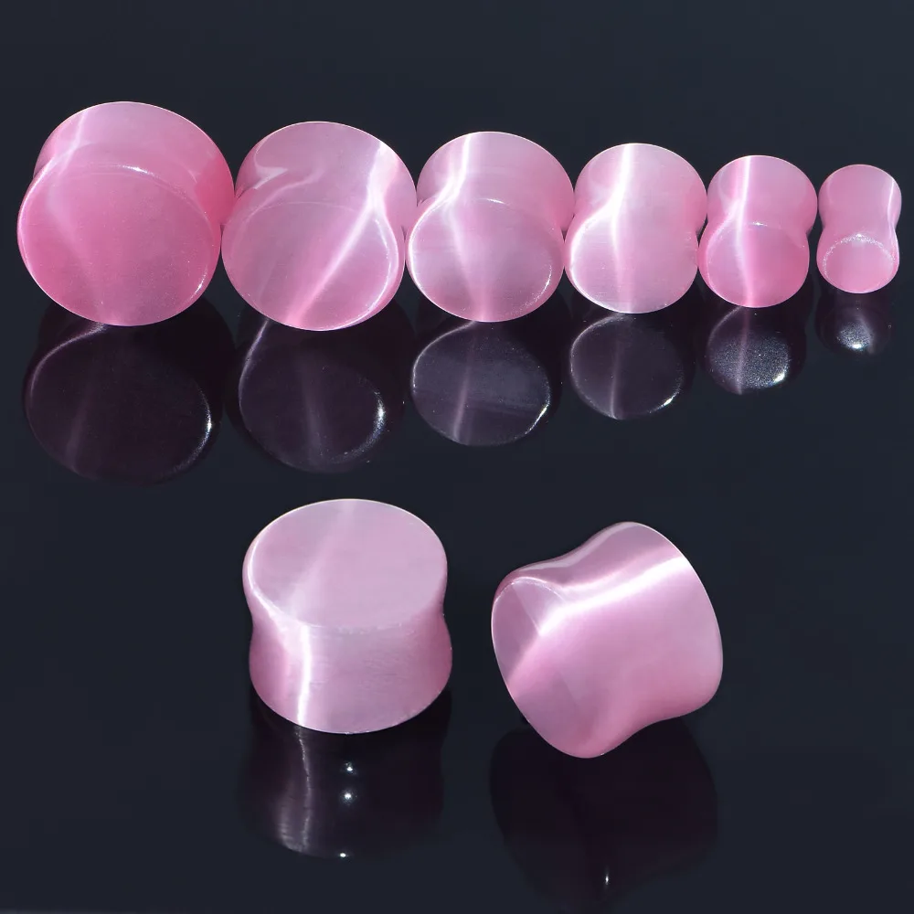 Pretty Pink Ear Plug Body Piercing Jewelry Flare Ear Plugs Tunnels