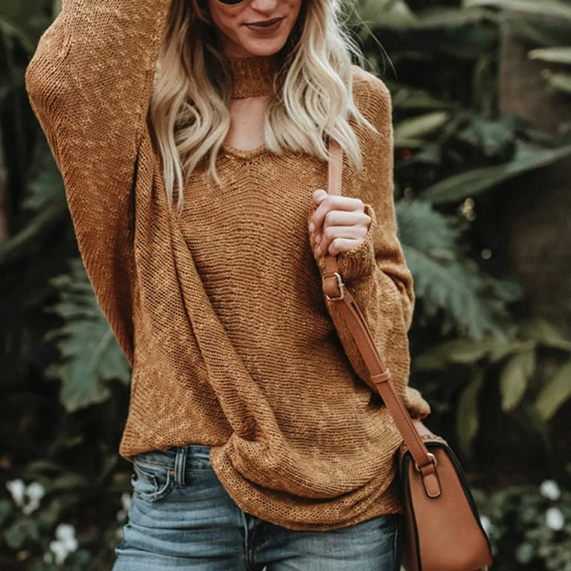 Sweaters Fashion Autumn Deep V Neck Sweater Pullover Long Sleeve Casual Sweater Knitted Sweater Big Size Pull Femme Hiver 2018