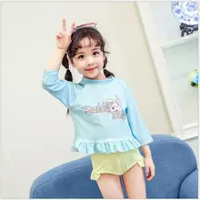 Детский купальник, короткие штаны для девочек, Раздельный купальный костюм, милый Быстросохнущий купальник для маленьких детей 2-14 лет