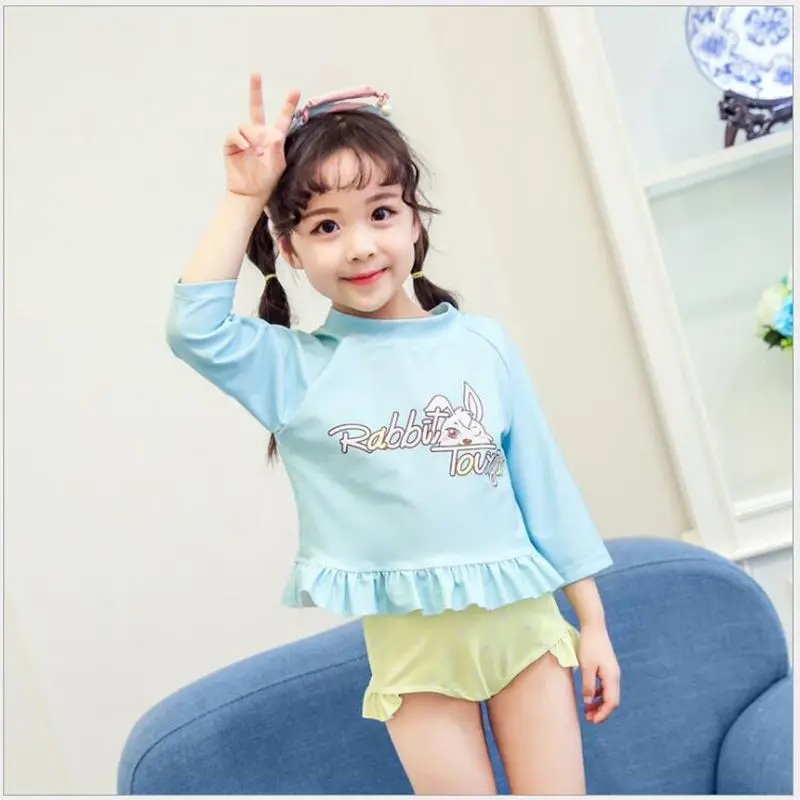 

Children's Swimsuit Girls' Short Pants Split Bathing Suits Baby Children Cute Babies Fast Drying Swimsuit For 2-14-year Girls