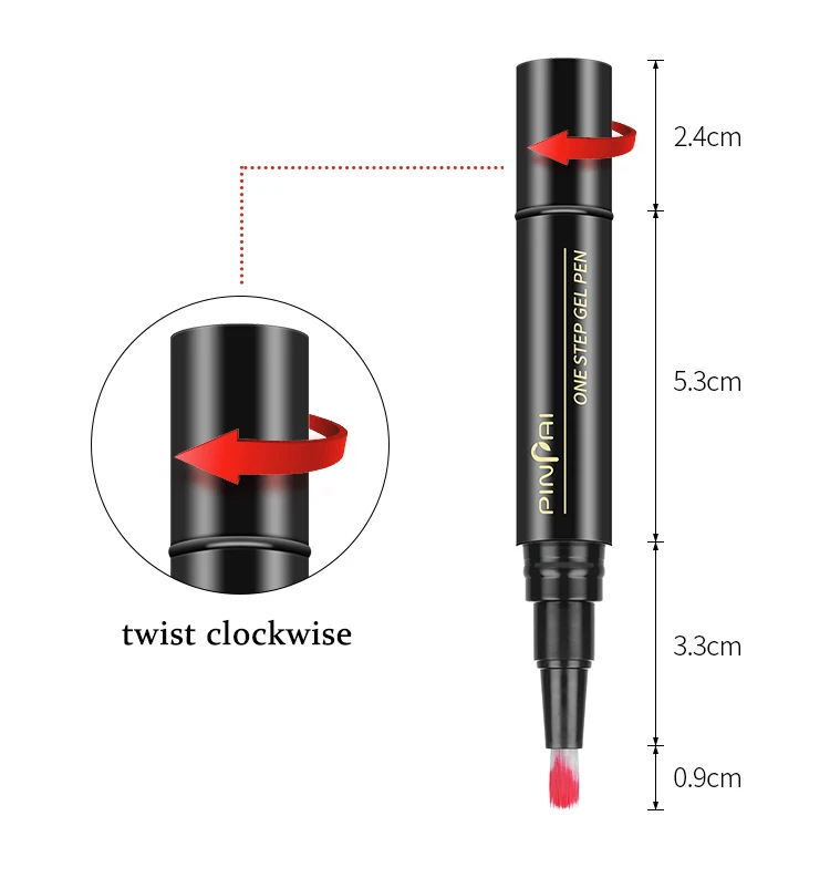 PinPai Гель-лак для ногтей Полировочный карандаш Удобная цветная гелевая ручка без основы Топ Праймер УФ светодиодный лак для ногтей