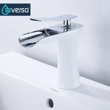 Everso под старину и белый Цвет отделка Водопад Ванная комната кран Ванная комната смеситель с горячей и холодной воды
