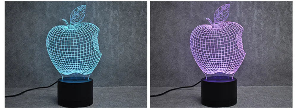 Бренд Высокое качество Bluetooth стерео красочные 3D Оптические иллюзии Home Decor светодиодный падение настольная лампа