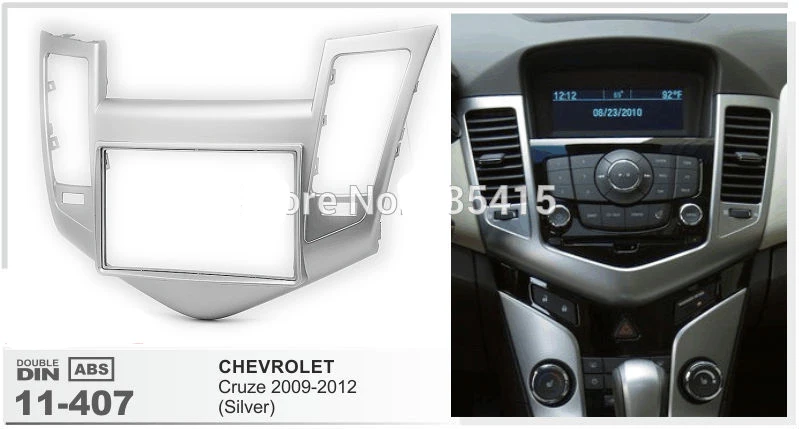 

11-407 Car Radio Fascia for CHEVROLET Cruze 2009-2012 (Silver) Stereo Dash CD Facia Trim Installation Kit