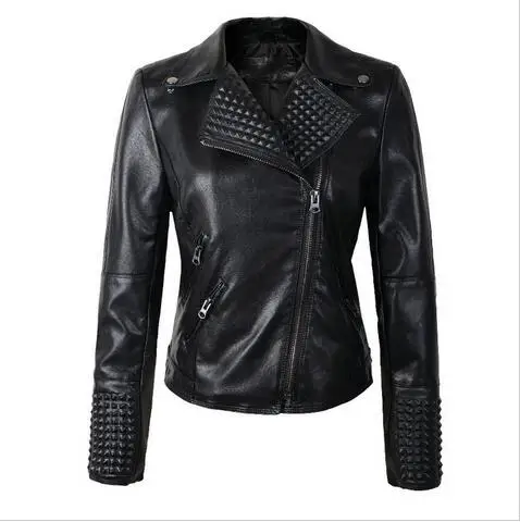 

HOT 2019 New Women Leather Jackets Fashion Female Winter Motorcycle Brand Coat Outwear Hot Sale Leather Jackets