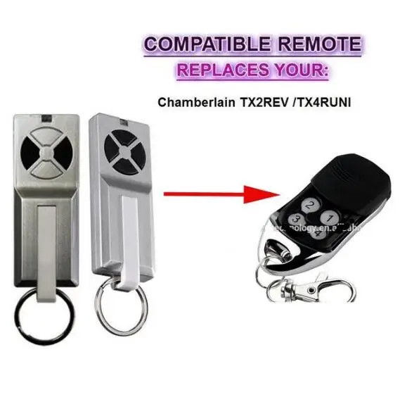 

Chamberlain TX2REV / Chamberlain TX4RUNI compatible remote control replacement very
