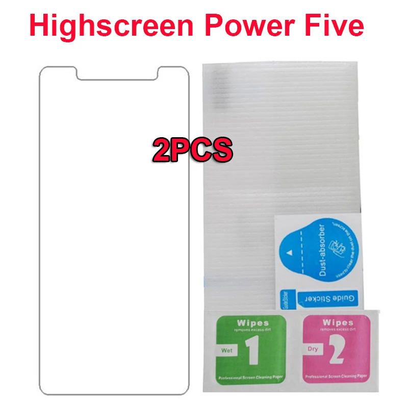 

2PCS Tempered Glass for Highscreen Power Five Protective Film Screen Protector for Highscreen Power Five 5.0"pelicula de vidro