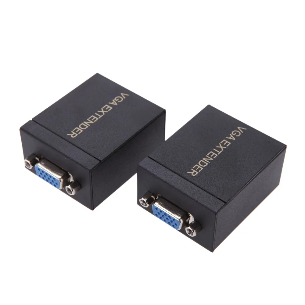 

VGA Extender 60M Balun Adapter over Cat 5E Cat 6 RJ45 CAT-5e Repeater Splitter Support 1080P & 3D Free shipping