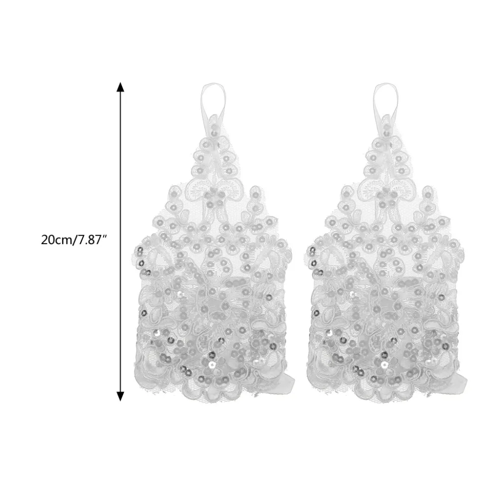 Fingerless Hollow Embroidery Flower Bridal Wedding Gloves Bride Wedding Dress Lace Hollow Out Bridal