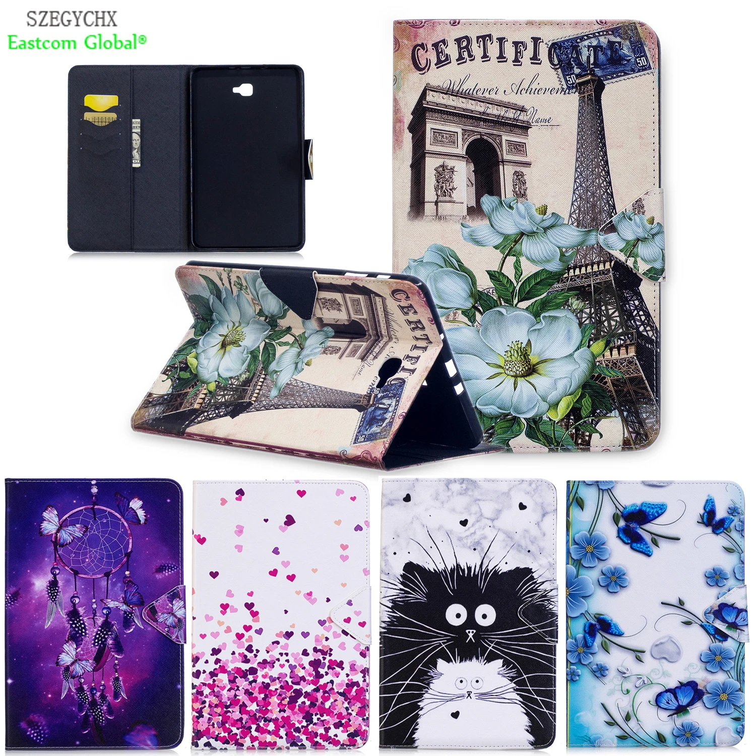Чехол для Samsung Galaxy Tab A 10 1 2016 дюйма T580 T585 искусственная кожа|tablet cases for kids|for samsung galaxy
