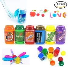 

Putty Slime,6 Pack Bright Colors Fluffy Slime Stress Relief Toy for Kids and Adult