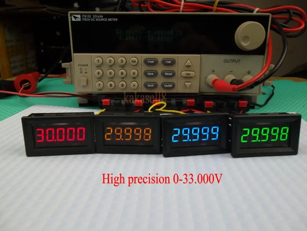 Высокая точность постоянного тока от 0 до 33,000 в цифровой светодиодный вольтметр Вольт тестер измеритель напряжения