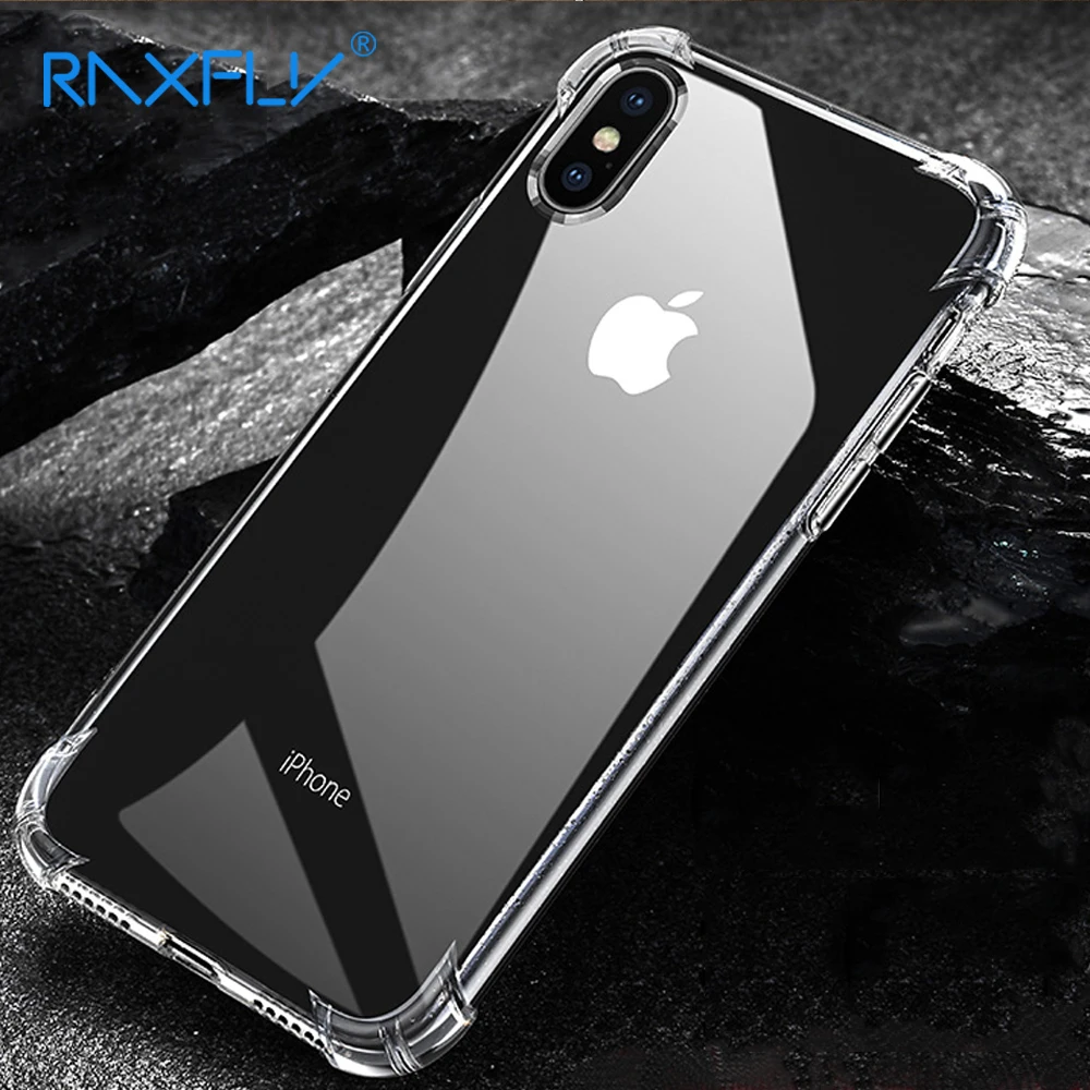 RAXFLY противоударный чехол для телефона s для iPhone Xr X Xs Max Прозрачный мягкий силиконовый чехол для телефона для iPhone 7 6 8 6S Plus 5 Чехол