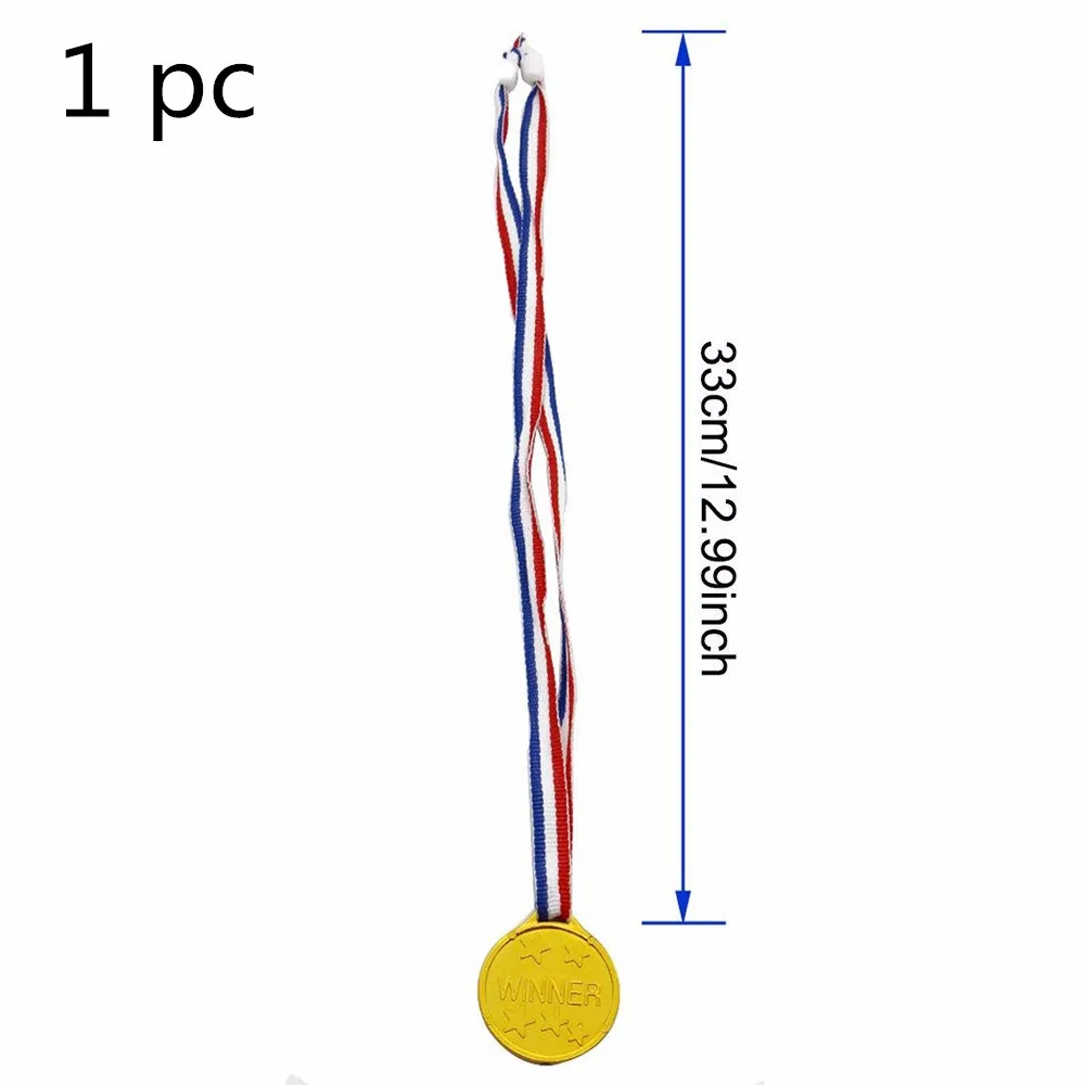 5/10 шт Детские Золотые пластиковые призеры медали спортивные вечерние сумки призовые призы игрушки для детской вечеринки Веселые реквизиты для фотосессии - Цвет: 1 pc