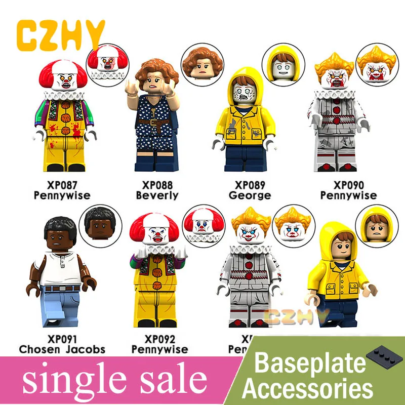 

Pennywise Beverly George Chosen Jacobs Bill Mike Stephen King's It Doll Toy Xmas Gift Blocks Toys Legoe Minifigured KT1012