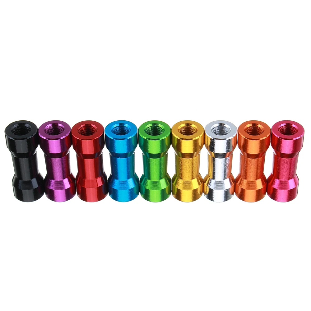 

Suleve 10Pcs M3 10mm Aluminum Alloy Standoff Spacer Round Column MultiColor Smooth Surface