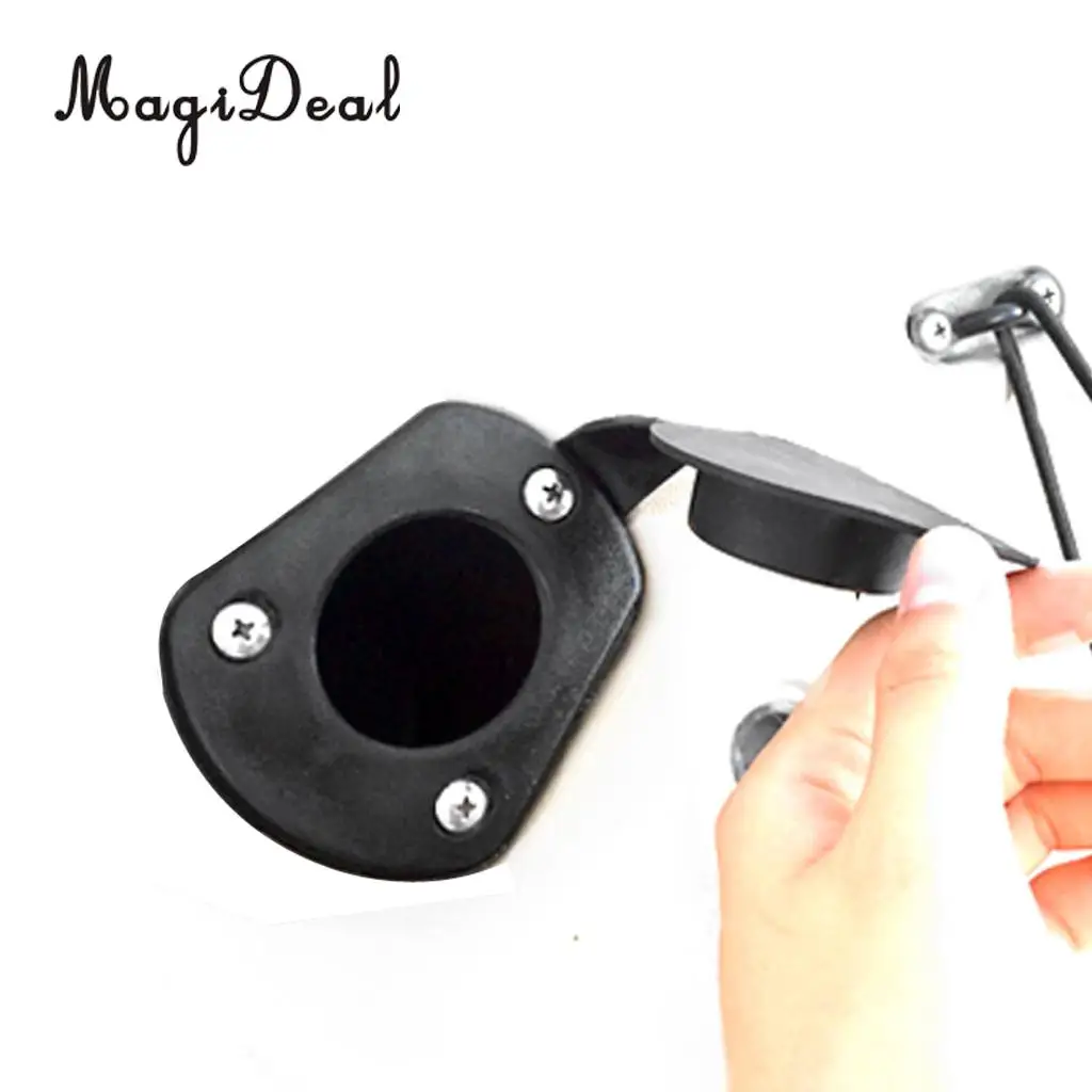 MagiDeal Marine 2 Pieces Fishing Rod Holder with Cap for Boat Kayak Canoe - Flush Mount Fishing Tackle Rafting Accessories