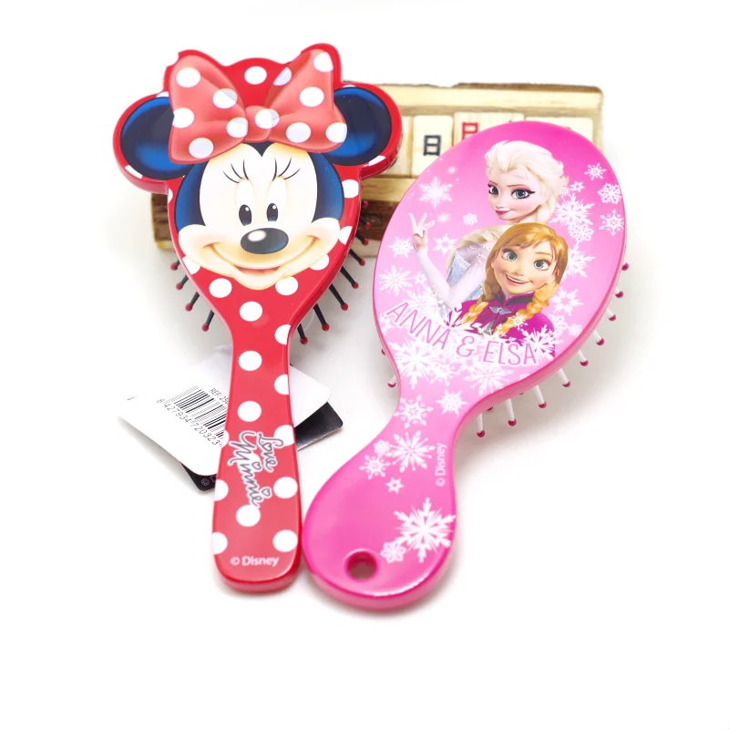Disney princess frozen Hair Brush brosse cheveux Kids Gentle Anti-static Brush Tangle Wet Dry Bristles Handle Tangle Comb Curly