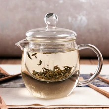 250 мл прозрачный цветок чашка двойной корпус термоустойчивая чашка Стекло чашки фильтр для кружки с ручкой